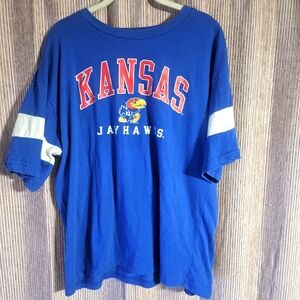 Men's XL Captivating Apparel Blue Kansas University Jayhawks Shirt